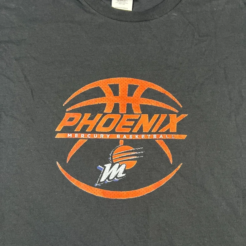 Bay Island Sportswear T Shirt Mens XL Black Phoenix Mercury Basketball Team WNBA